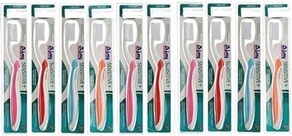 Ajay Sensitive+ Ultra Soft Toothbrush (10 Toothbrushes)