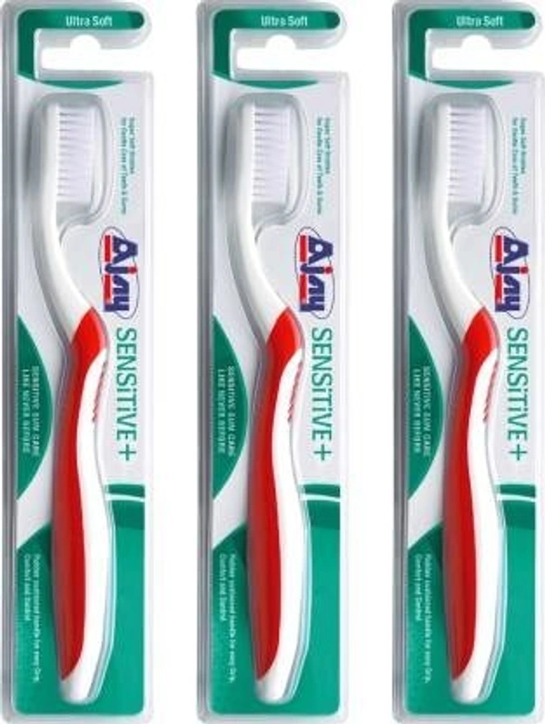 Ajay Sensitive Ultra Soft Toothbrush (3 Toothbrushes)