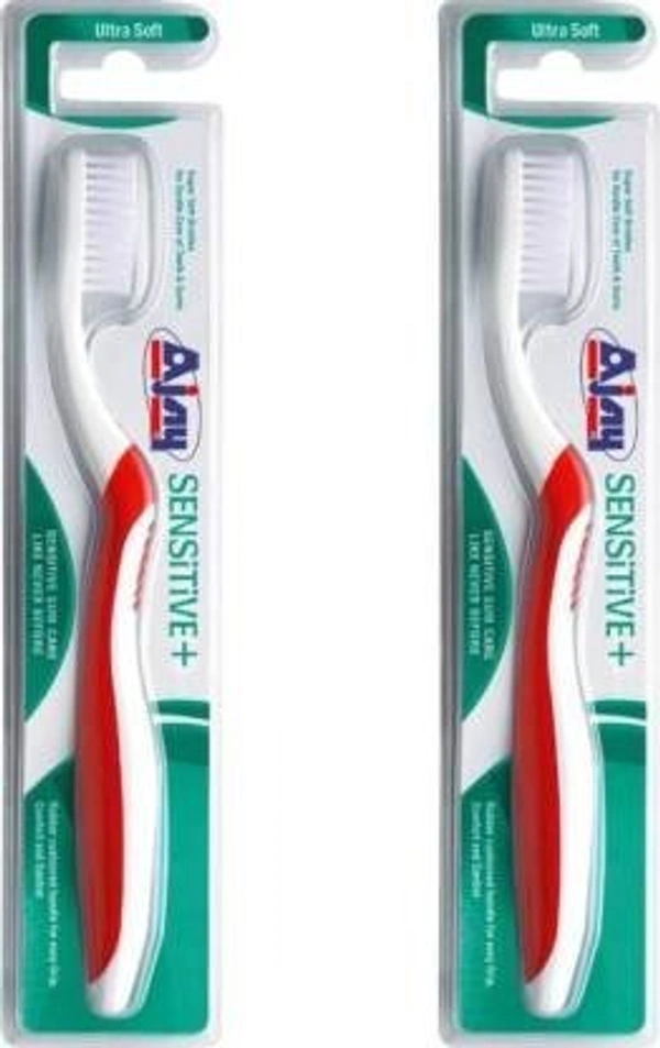 AJAY  sensitive + toothbrush (Pack of 2 ) sensitive plus Ultra Soft Toothbrush  (Pack of 2)