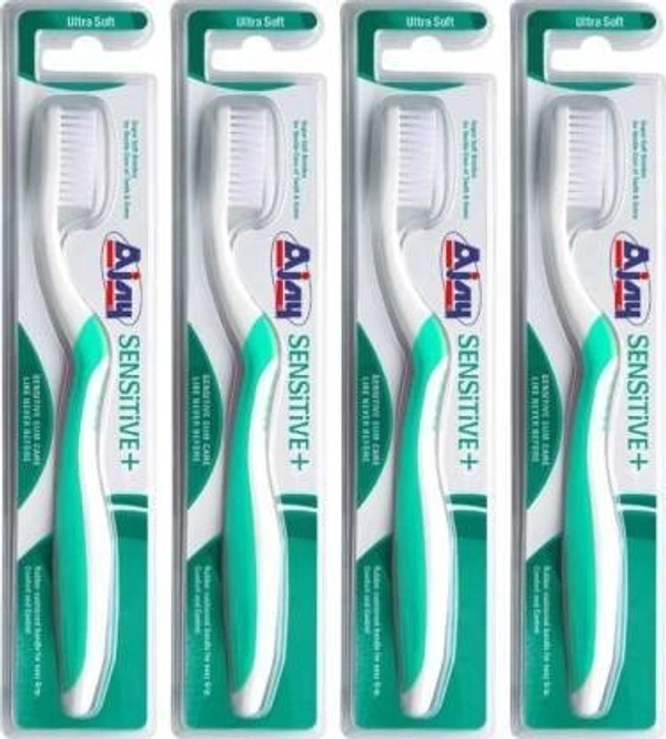AJAY SENSITIVE Ajay sensitive + toothbrush (Pack of 4 ) sensitive plus Ultra Soft Toothbrush  (Pack of 4)