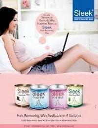 Sleek Aloe vera wax with spatula (600 g, Set of 2)