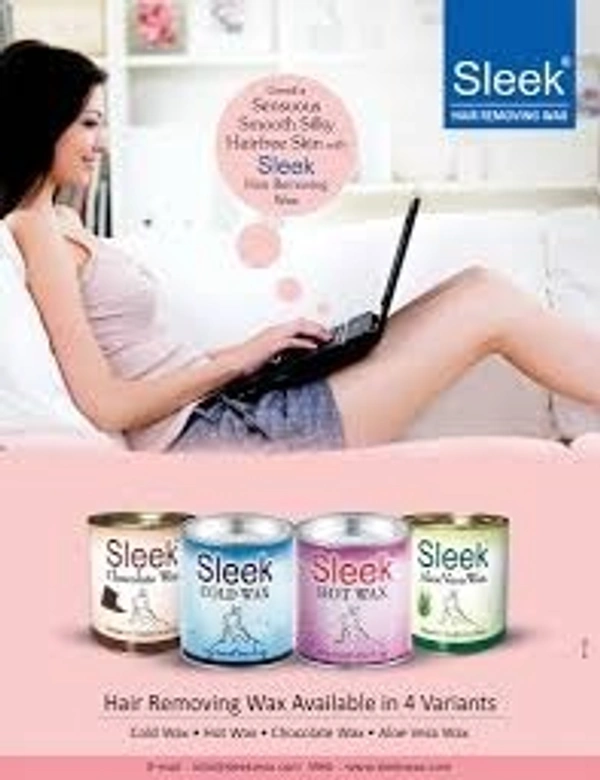 Sleek Aloe vera wax with spatula (600 g, Set of 2)