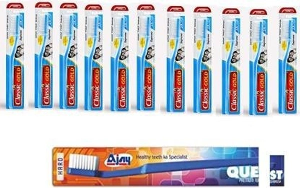 AJAY TB101 Toothbrush (1Pc) + Classic Hard Tooth Brush (11 PC)  (12 Items in the set)