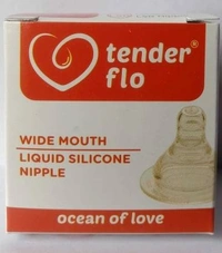 BONNE TENDER FLO WIDE MOUTH LIQUID SILICON New Born Flow Nipple (Pack of 10 Nipples)