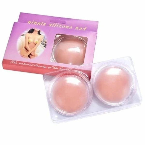 Stnemrag Women Silicon Nipple Cover Silicone Cup Bra Pads (Beige Pack of 1)