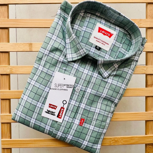 Levis Full Sleeves Shirts  - White, L
