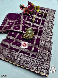 Dolla Soft Dolla Slik Fabric Saree - White Pointer, Free