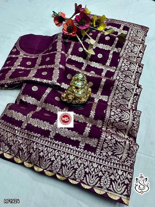 Dolla Soft Dolla Slik Fabric Saree - Grenadier, Free