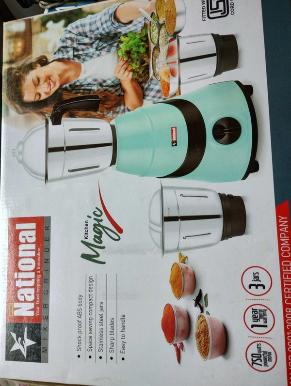 National 750watts Grinder - White, 750 Watts