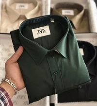 ZARA FULL SLEEVE SHIRTS  - Black, M