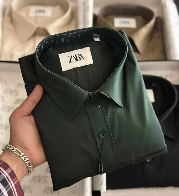 ZARA FULL SLEEVE SHIRTS  - Black, M