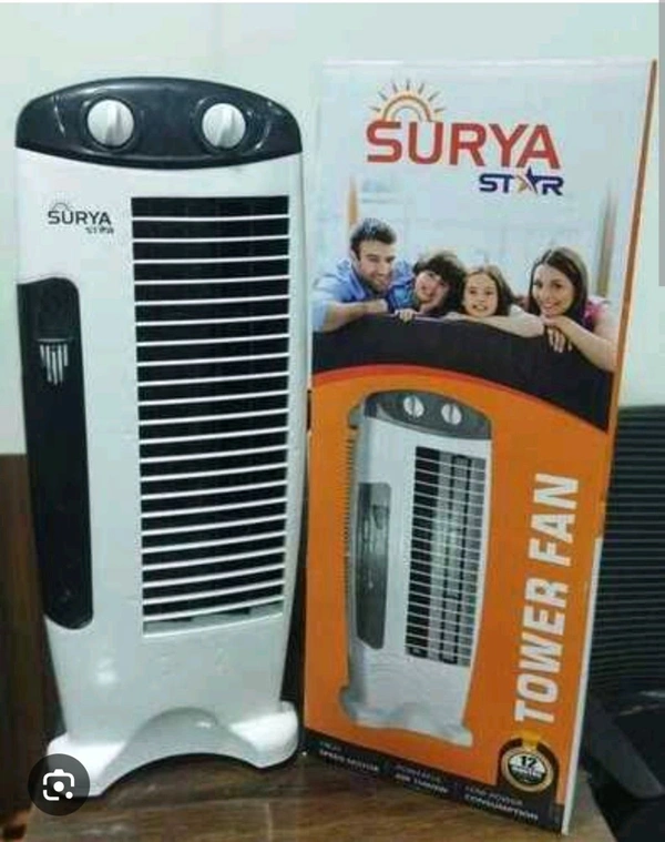 Surya Star Tower Fan Air Cooler  - Limited, White