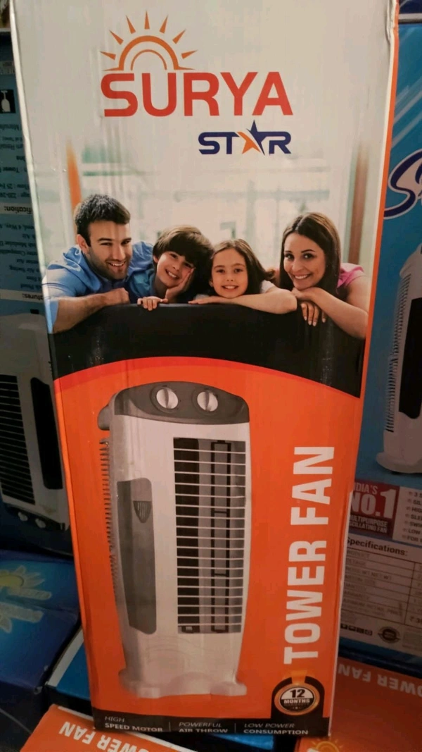 Surya Star Tower Fan Air Cooler  - Limited, White