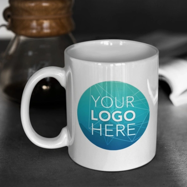 Customized White Mug with Logo, Message, Photo Print - 1