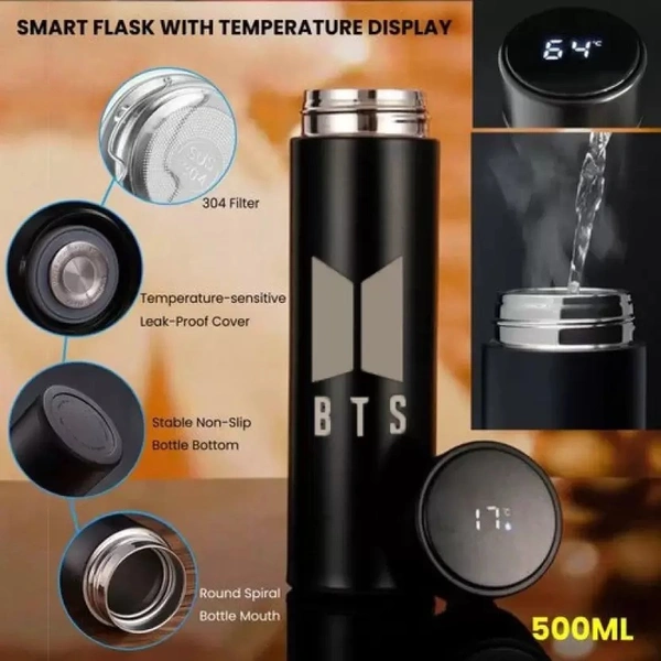 Bluebells Gifting Black Temperature bottle BTS Printed