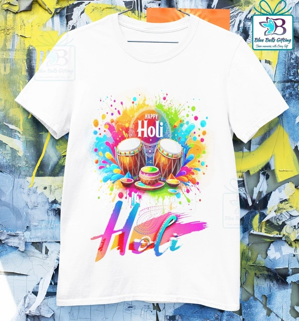 BBG Holi colorful tshirt polyester 160 gsm  - M