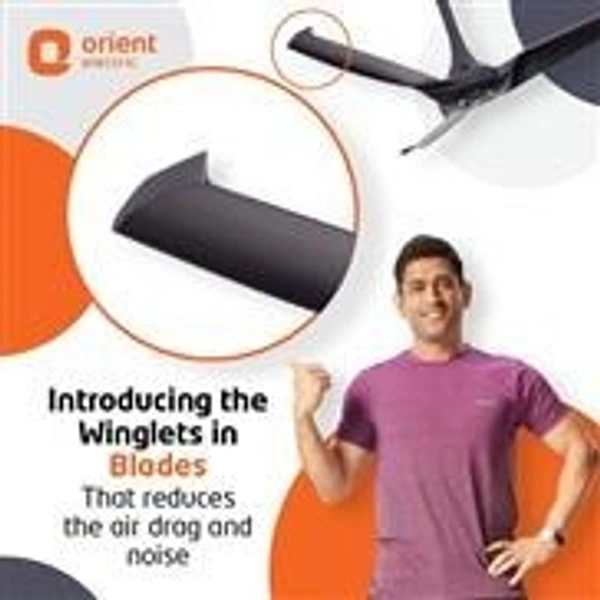 Orient Ceiling Fan Aero Storm 1320mm (Charcoal Grey) - 1320 mm, Charcoal Grey