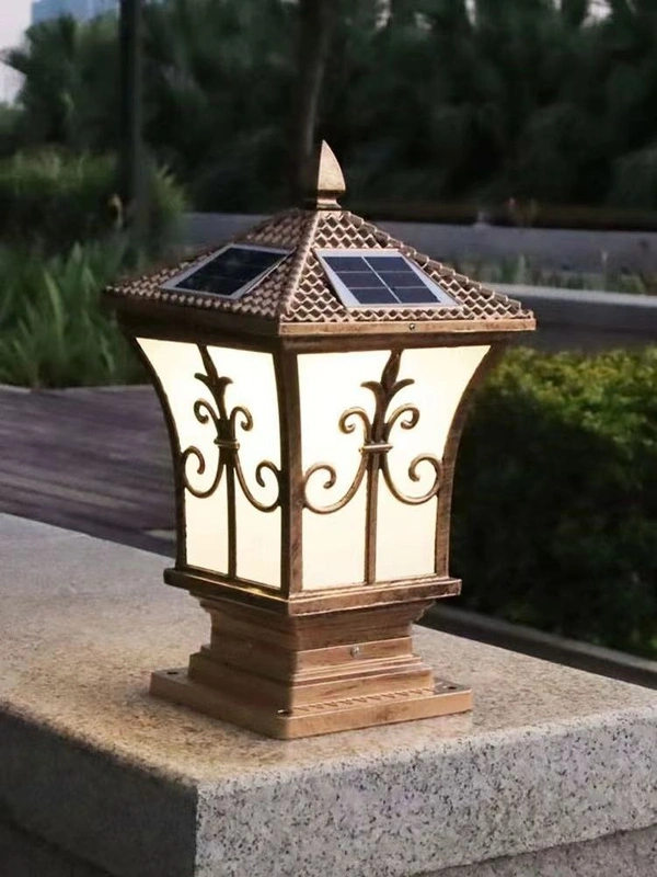  Delamps  Antique 2 In 1 Ac & Solar Gate Light For Main Gate - White