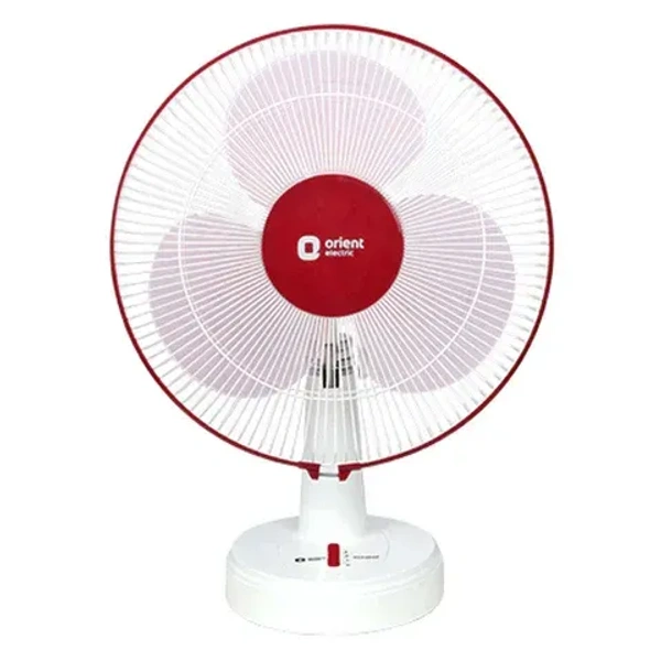 ORIENT ELECTRIC FINSTAR DESK 21 TABLE FAN 400MM PACK OF (1) - 400mm, crimson red-white
