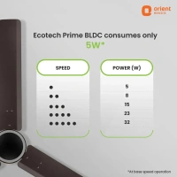 1200mm Ecotech Prime BLDC 5 Star Rated Ceiling Fan With Remote  - 1200 mm, Bronze Copper
