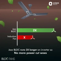 1200mm Jazz BLDC Decorative Ceiling Fan With Remote  - 1200 mm, Daytone Grey