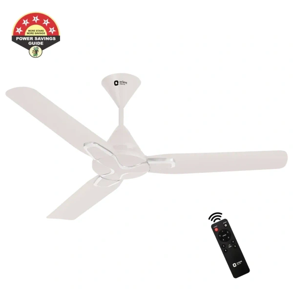 1200mm Jazz BLDC Decorative Ceiling Fan With Remote  - 1200 mm, Orbes White