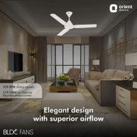1200mm Jazz BLDC Decorative Ceiling Fan With Remote  - 1200 mm, Orbes White
