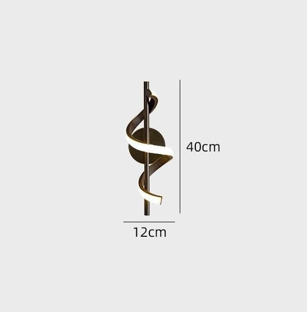 delamps Modern Spiral Shape Classic LED Wall Lamp Lighting Fixture Light for Living Room Bedroom Bedside - Tricolour |Warm White, White, Natural White|