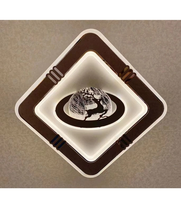 Square Center wall Light for Living Room 2322 - Brown,AC,Metal