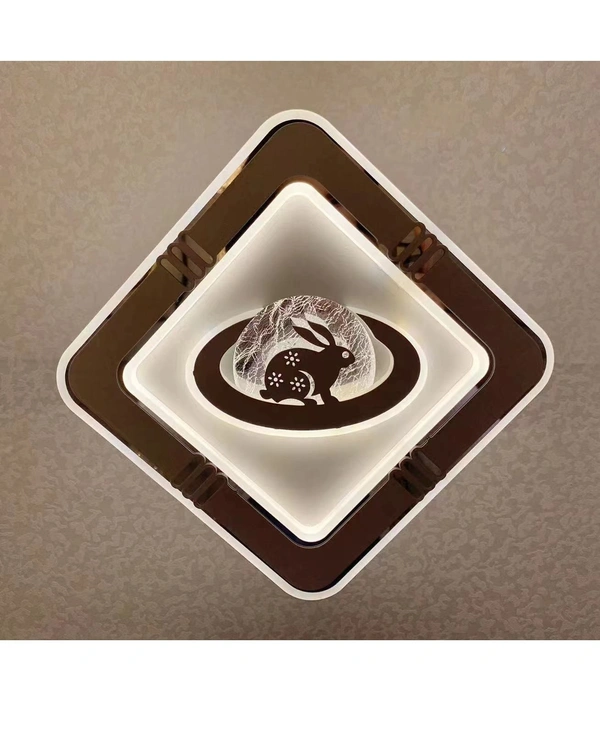 Square Center wall Light for Living Room 2323 - Brown,AC,Metal
