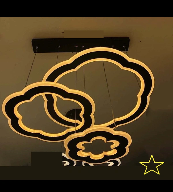 Modern LED Ceiling Light White Flower 3000K-6000K Dimmable And Remote Control Round Ring Scandinavian Lamp Indoor Lighting Bedroom Living Room Balcony Hall