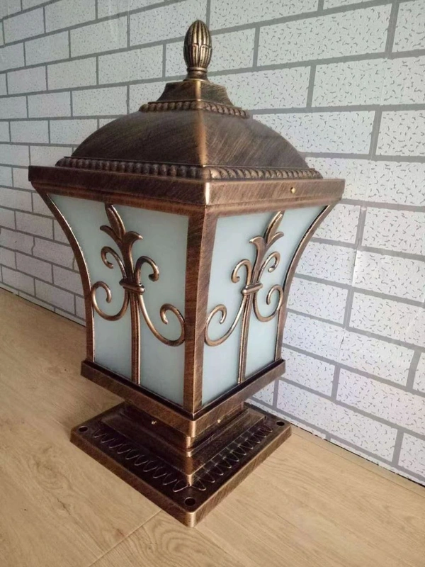  Traditional Outdoor Gate Lights Cast Aluminium Unbreakable Acrylic Exterior Waterproof for House Pillar Pole Gate lamp Garden Lights SQUARE/ANTIQUE Gate Light Outdoor Lamp - ;' Brown