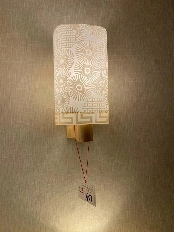 DELAMPS Double Glass Layer Wall Mount Lamp For Living Room and Bedside Lamp  - White