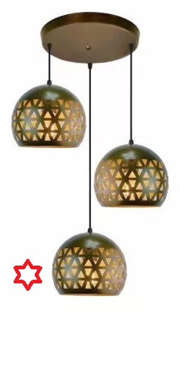 DELAMPS 3014-3 Hanging Light Designer Lighting Metal Pendendt Light Black Finish E27 Holder [Without Bulb], Standard (F-3014/3)