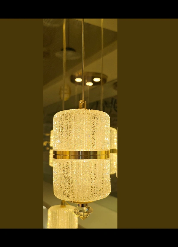DELAMPS Modern Hanging light with gold strip