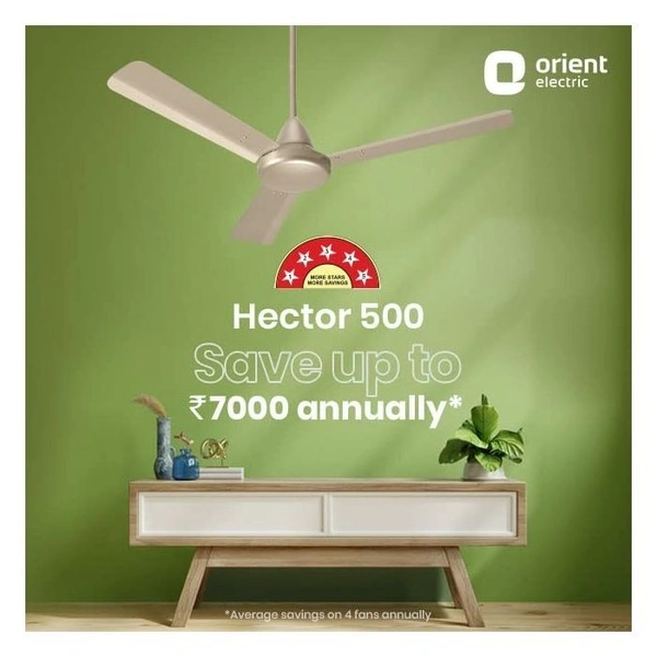 Orient Hector 500 High Speed Ceiling Fan 1400mm Topaz Gold - 1400 mm, Topaz Gold
