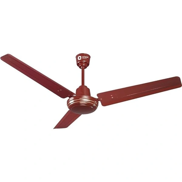 Orient Electric New Breeze 1200mm Decorative ceiling fan | Ribbed Blades and durable copper motor - 1200 mm, Brown