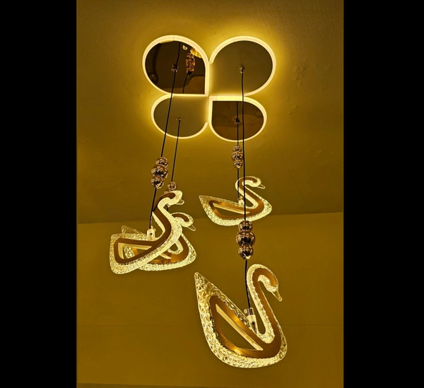 Beautiful Hanging Light swan shape by delamps