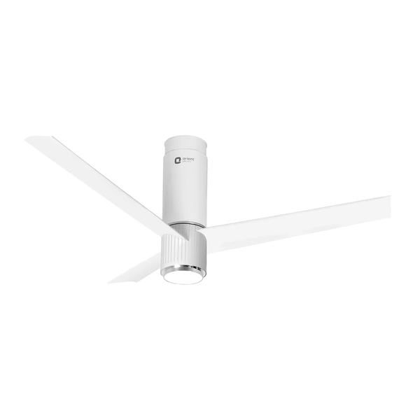 Orient Electric 1200mm Aeroslim Noiseless Energy Efficient BLDC Motor Smart Ceiling Fan with IoT, Remote & Under light (White, Pack of 1) - 1200 mm, white