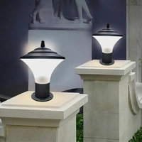 DELAMPS Die Cast Grey Metal Rain Water Resistance Outdoor Gate Light Garden Lamp Pillar Lamp Gardner Lights