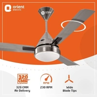 Orient Electric’s 1200 mm Spectra| Ceiling fan with color-changing LED| Premium fan with electroplated finish|100% Copper motor| 2-year warranty| Pewter finish, pack of 1 - 1200 mm, Pewter finish