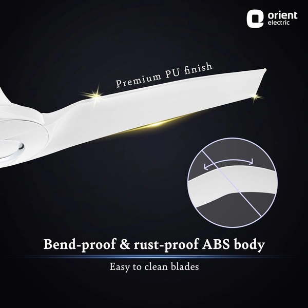 Orient Electric Aerostorm 1320 mm Energy Saving 3 Blade Ceiling Fan  (white, Pack of 1) - white