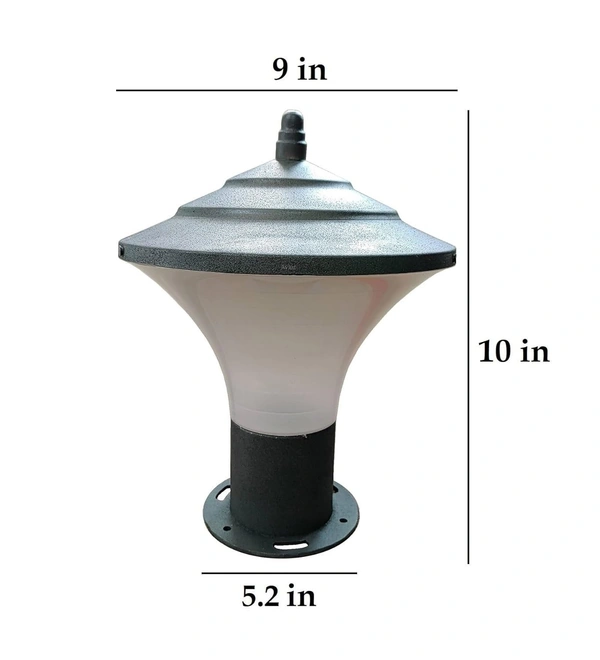 DELAMPS Die Cast Grey Metal Rain Water Resistance Outdoor Gate Light Garden Lamp Pillar Lamp Gardner Lights