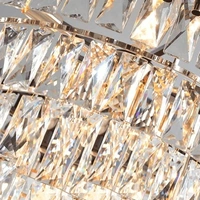 delamps Light Black Golden Oval Chandelier (800mm x 300mm)
