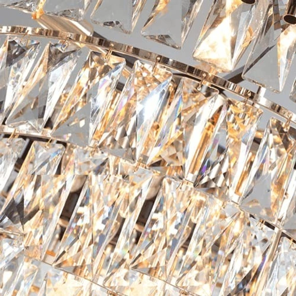 delamps Light Black Golden Oval Chandelier (800mm x 300mm)