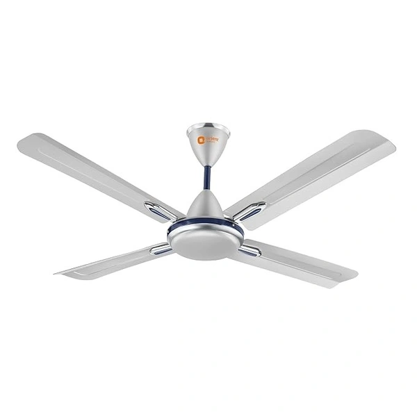 Orient Electric Quadro Ornamental 1200mm | 4 Blade, Premium BEE Star Rated Ceiling Fan  - 1200 mm, Silver Blue