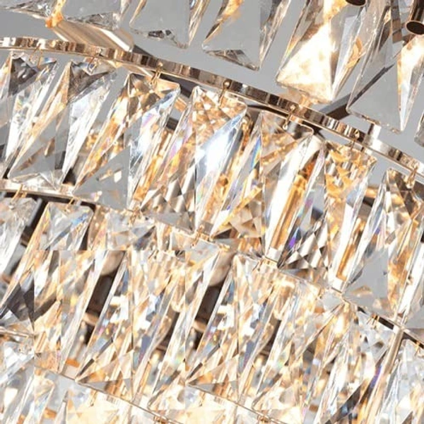 Delamps Modern Squere Black Gold Crystal Chandelier(600mm)…