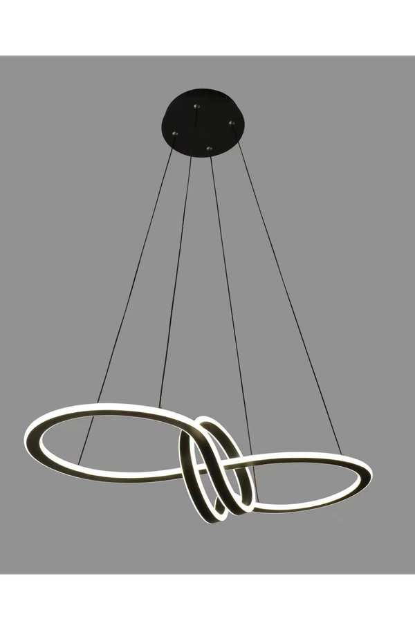 LED Pendant Light Dimmable Chandelier Modern Dining Table Lamp 100 cm Height Adjustable Office Pendant Lamp Made of Aluminium for Dining Room Bedroom Study Indoor Lighting Pendant Light (Black, 70 cm) 