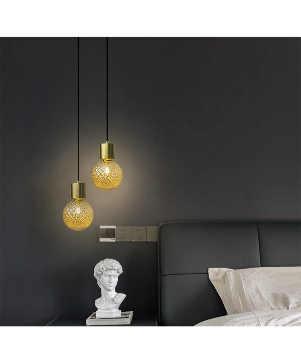 Glass Pendant Light, Modern Ceiling Light 3D Firework Glass Lampshade, Rustic Pendant Light Adjustable Chain, Hanging Light Fixtures for Living Room Hallway Kitchen,Dining Room