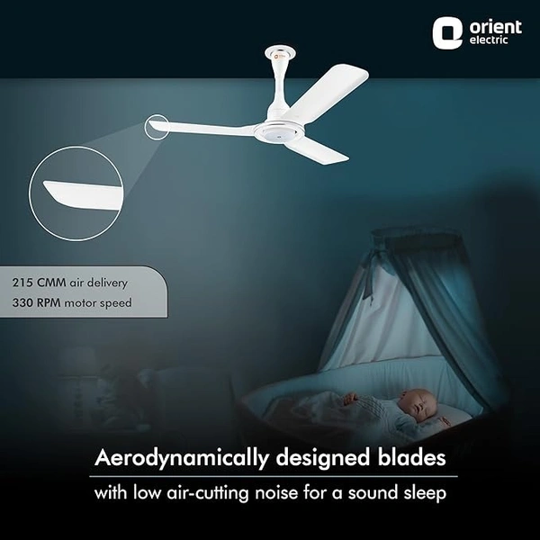 Orient Electric 1200 mm I Float| BLDC ceiling fan | BEE 5-star rated | Compatible with existing regulators | Up to 50% energy-saving | 3-year warranty | White, pack of 1 - 1200 mm, white
